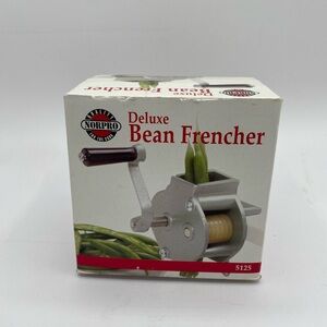 Norpro Deluxe Bean Frencher 5125 Heavy Duty Metal Green Bean Slicer & Clamp